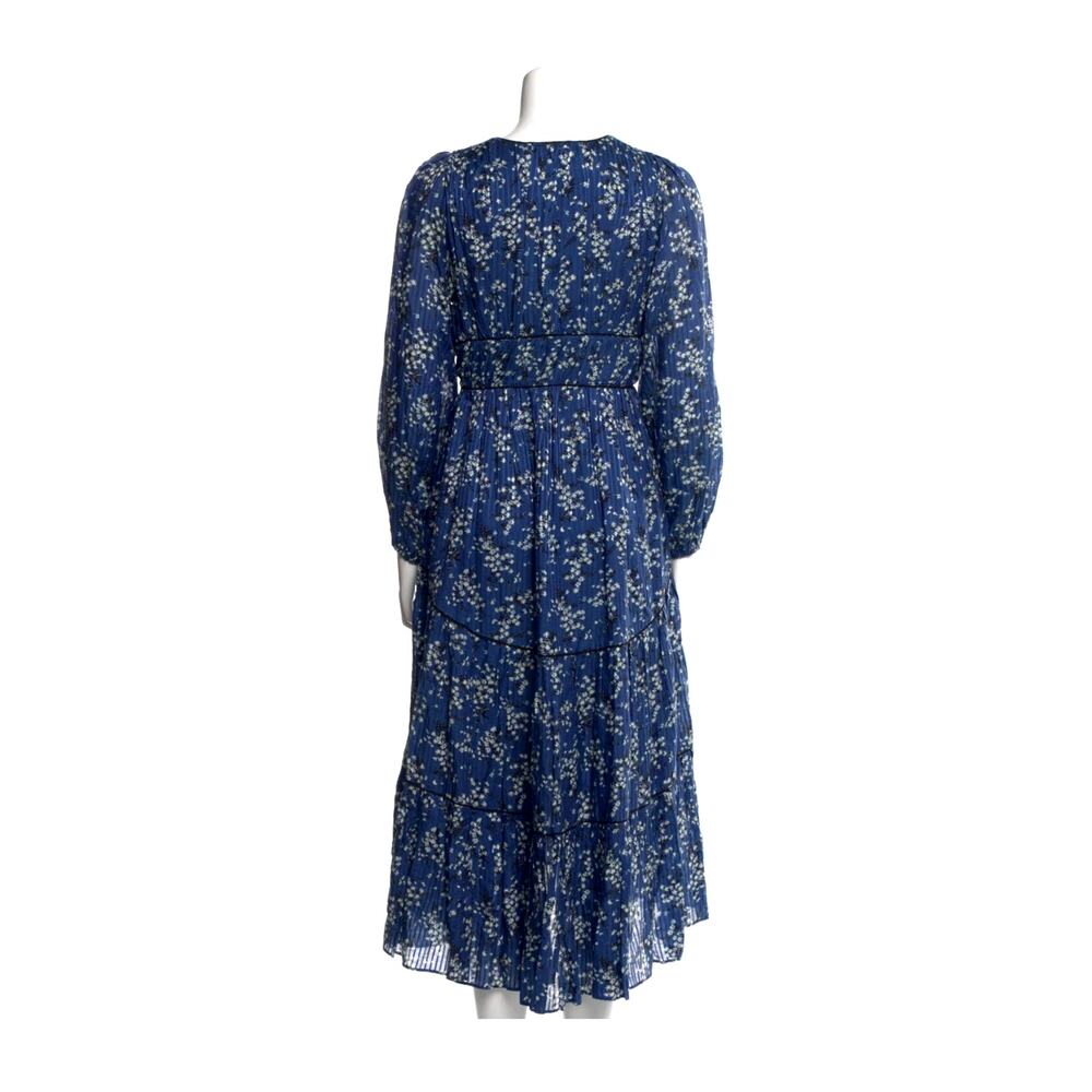 Ulla Johnson 2 Joan $479 Silk Cotton Puff Sleeve Midi Dress Cottagecore Coquette - Picture 9 of 12